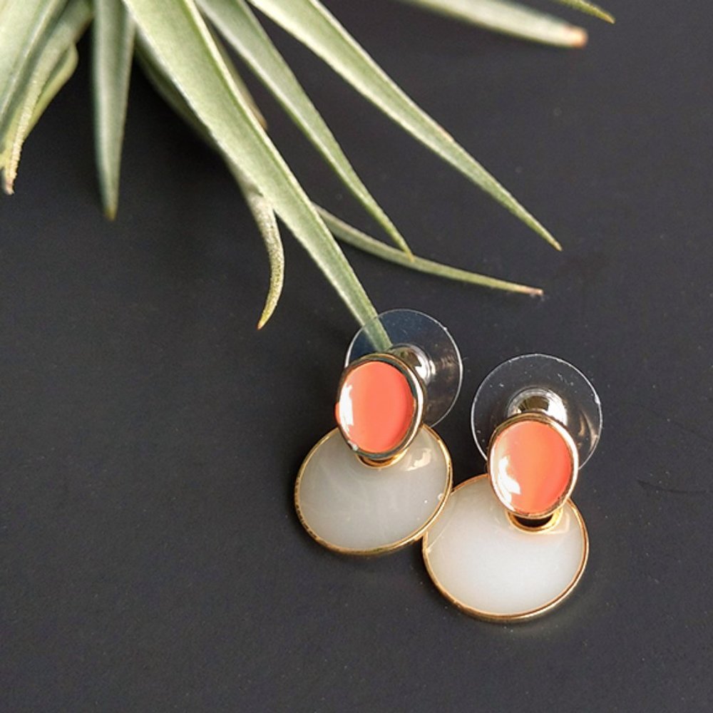 Handmade Resin Acrylic Geometric Dangle Earrings